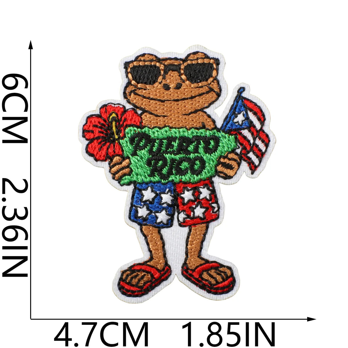 Puerto Rico Embroidered Patch Clothing Decoration Iron On Sewing Badge for Festival Drumming