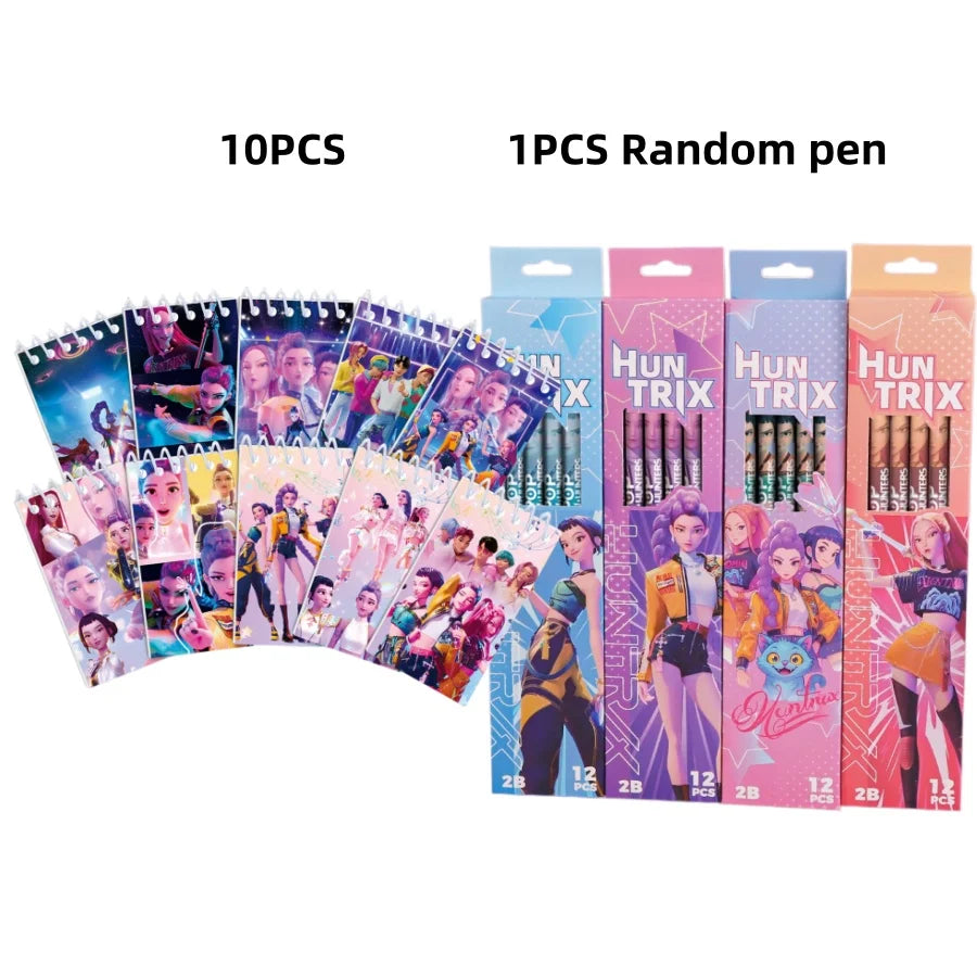Stationery Set, Loose Leaf Notebook, Ballpoint Pen, Office Supplies, Student Classroom Supplies, Anime Party Favors, Gift for Ki