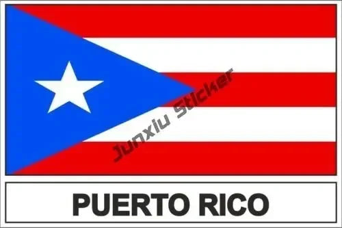 Puerto Rico Flag Frog Bumper Sticker Country Code PR UV Protected Vinyl Waterproof Decal Automotive Accessories Decoration