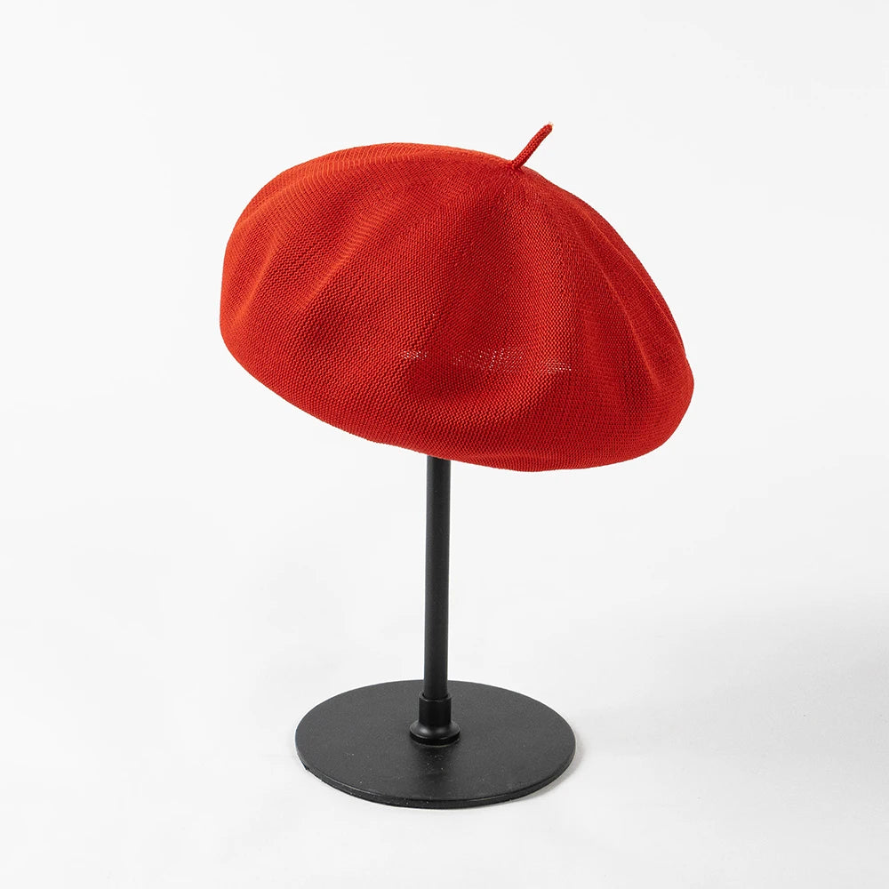Spring And Summer Fashion Knitted Beret breathable Girls Beret