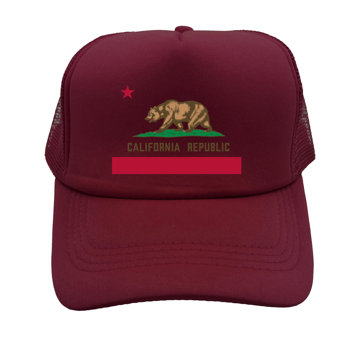 California Cap Men Cool Bear California Flag Trucker Hat Hip Hop Baseball Caps Cool Summer Mesh Dad Caps Gift