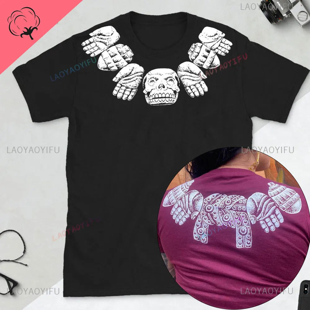 Quetzalcoatl Mexican Tshirt Aztec Art Print Aztec Tee Mexican Shirt Men Mexico Cotton Shirts Mexican Themed Gifts Mexicanas tops