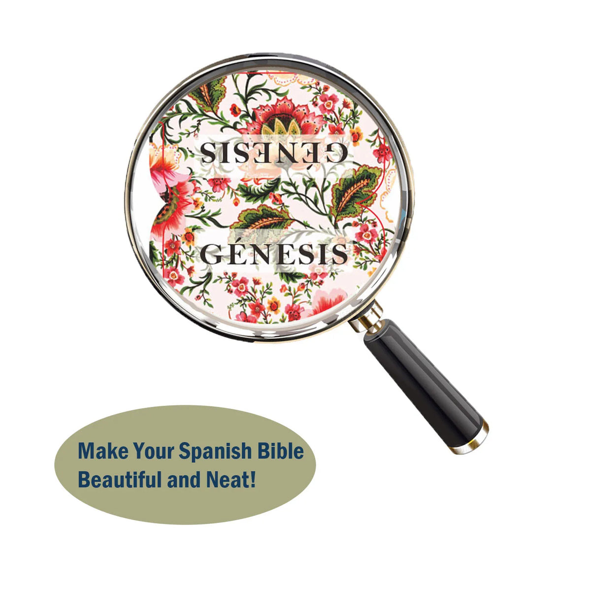 75pcs Spanish Bible Tags, Flower Theme, Spanish Laminated Bible Tags, Bible Tags