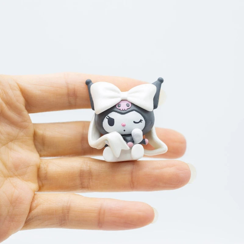 Genuine Sanrio Cinnamoroll My Melody Kuromi Marroncream Kawaii Bow Ballet Series Blind Box Birthday Gift Trendy Toys for Girls