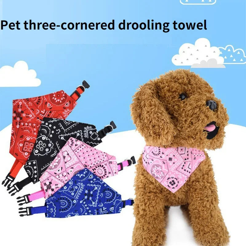 Pet Dog Cat Bandana Adjustable Triangle Scarf Washable Neck Scarf Collar Bib Birthday Party Dress Up Accessory