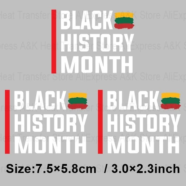 Black History Month Clothes Decals Proude Afro Man Heat Transfers Iron Patches Diy Washable Appliques Heat Press Printing