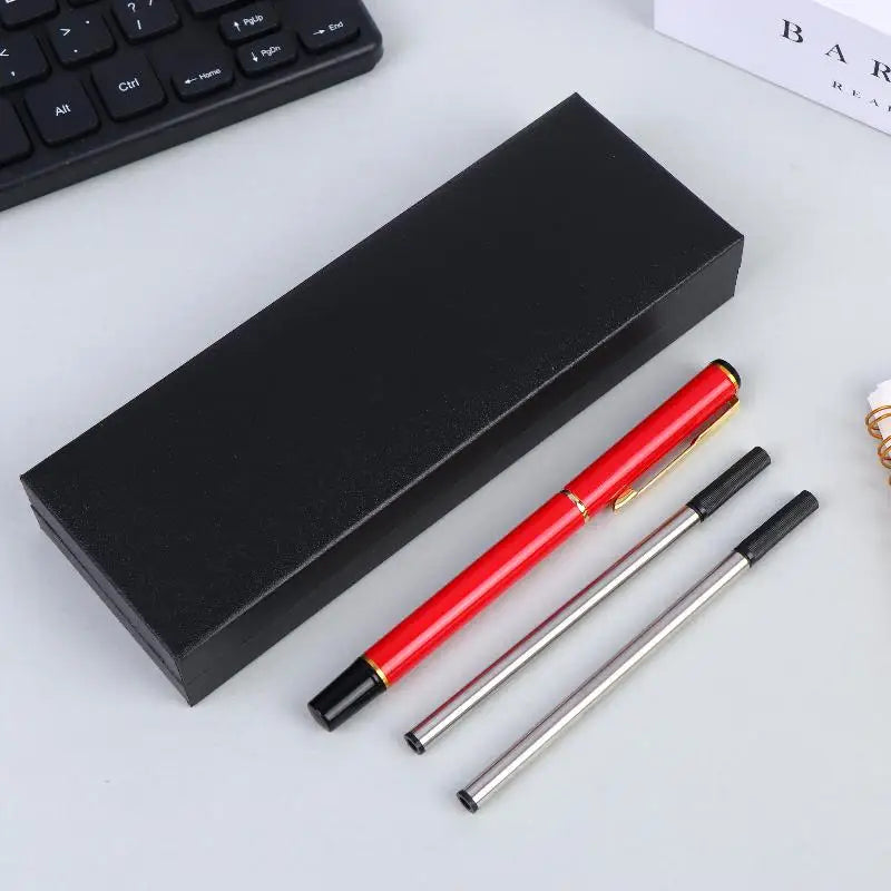 Metal Ballpoint Pens Kit School Business Office Signature Roller Pen Student Stationery Supplies Gift Box Packaging
