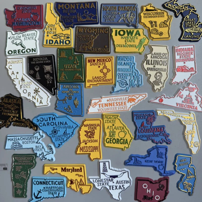 America Puzzle Map Fridge Magnet US State Montana Nevada New Mexico Virginia Wyoming IOWA Georgia New Jersey ARIZONA
