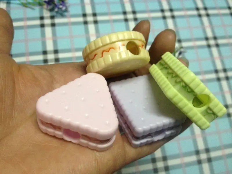 Lytwtw's Stationery  School Office Supplies Cute Cookie Sharpener For Pencil Creative Item back to school Lovely