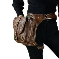 Men's Univesial Thigh Crossbody Bags Retro Fashion Outdoor Sports Belt Leg Bag Motorcycle Waterproof Canvas Waist Pack