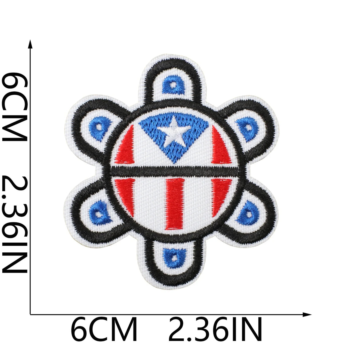 Puerto Rico Embroidered Patch Clothing Decoration Iron On Sewing Badge for Festival Drumming