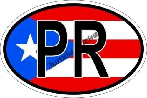 Puerto Rico Flag Frog Bumper Sticker Country Code PR UV Protected Vinyl Waterproof Decal Automotive Accessories Decoration