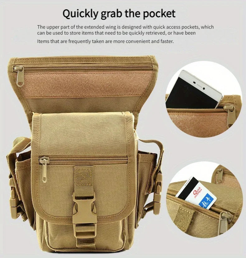 Waist Bag Motorcycle Drop Leg Bag for Man Woman Outdoor Waterproof Fanny Pack Multifunction Adjustable Belt Moto & Biker Bags