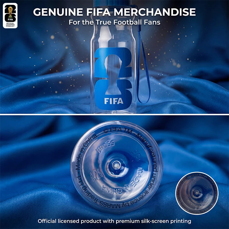Official FIFA 2026 Authorized Sports Water Bottle, Safe BPA Free Food Grade Plastic Portable Sports Cup, World Cup Peripherals