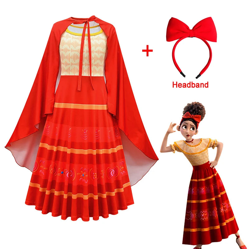 Children Encanto Mirabel Madrigal Pepa Isabela Dolores Sister Cosplay Costume Dress For Carnival Princess Party dresses