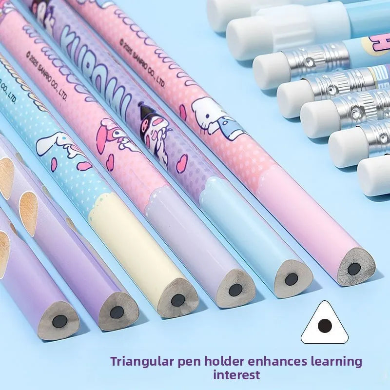 Cinnamoroll Pencil Triangular  Comfort Grip Stationery cute Cartoon Character Smooth Writing Durable Sketching Gift for Students
