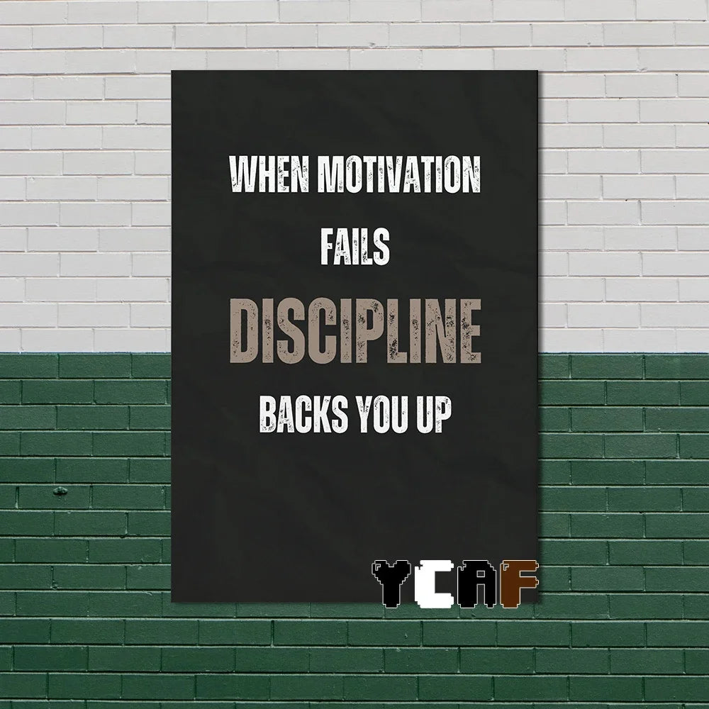 Black Minimalist Motivational Quotes Canvas Poster  Inspirational Wall Art for Office Gym and Home Decor
