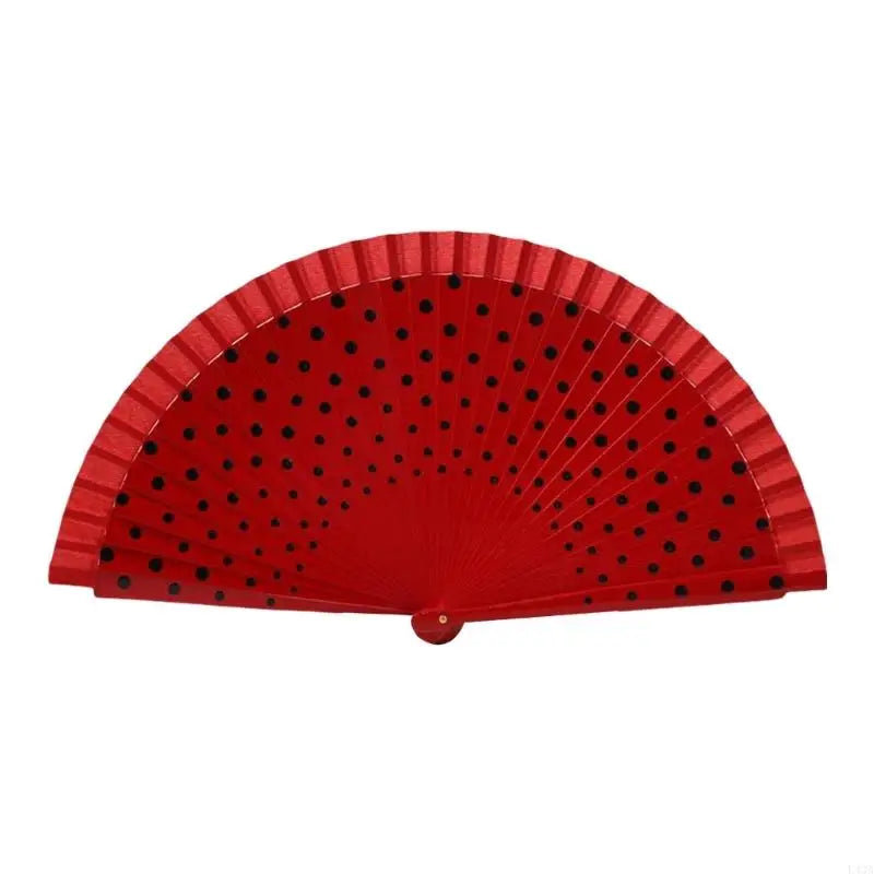 L43A Flamenco Spanish Folding Hand Fan Fan for Dance Parties Wedding Decorations