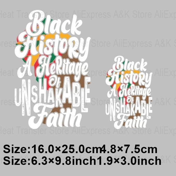 Black History Month Clothes Decals Proude Afro Man Heat Transfers Iron Patches Diy Washable Appliques Heat Press Printing