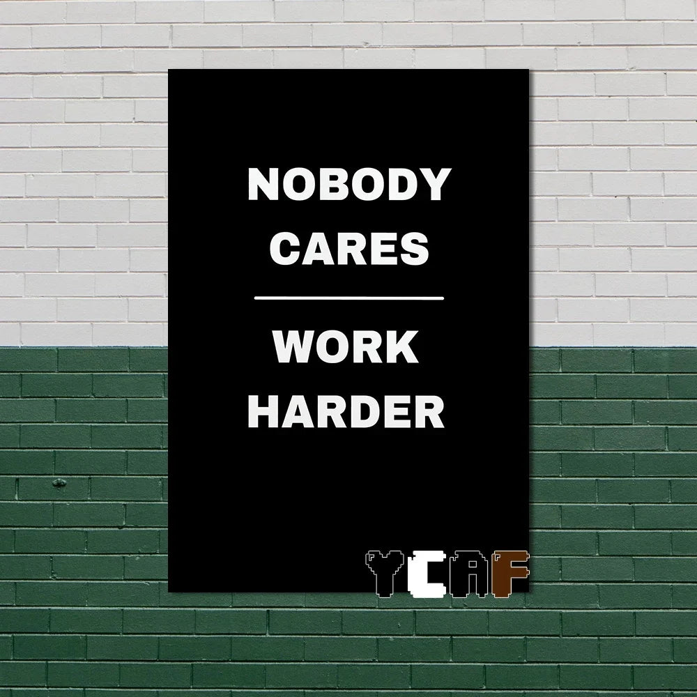 Black Minimalist Motivational Quotes Canvas Poster  Inspirational Wall Art for Office Gym and Home Decor