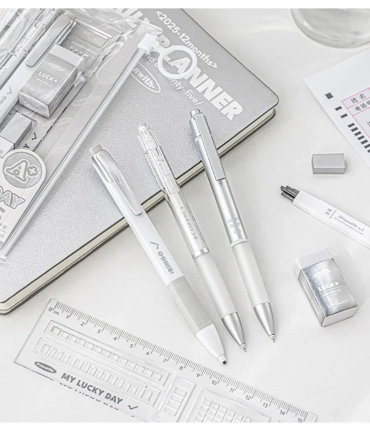 6pcs Exam Stationery Set for Students, Includes 2B Pencil, Eraser, Ruler, Gel Pens,Designed for Exams,School Supplies