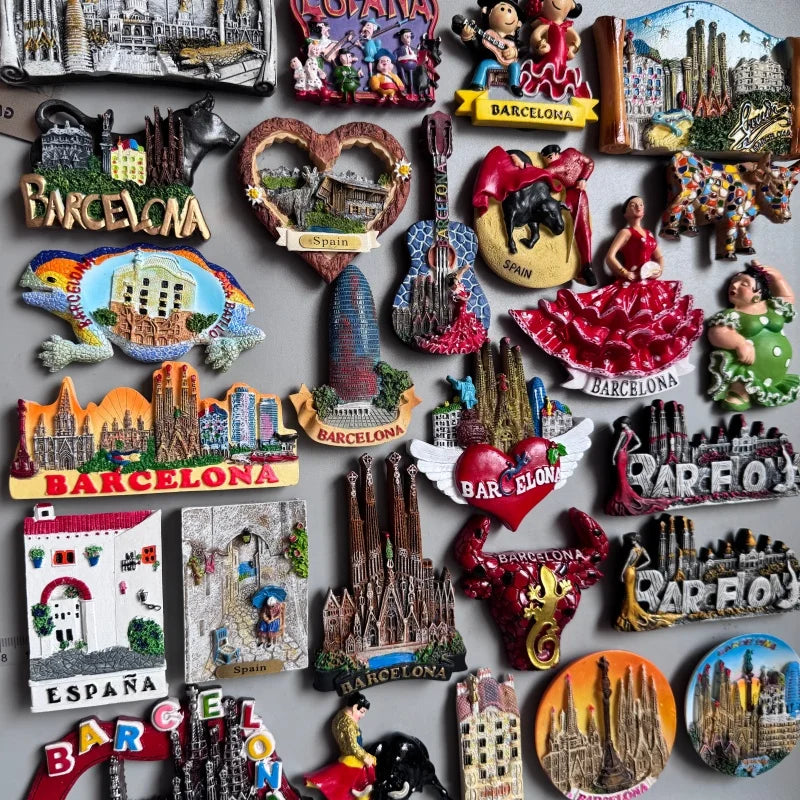 Spain Fridge Magnets Bullfighting flamenco dancers Barcelona ESPANA Tourist Souvenirs Magnetic Stickers Home Decoration Gifts