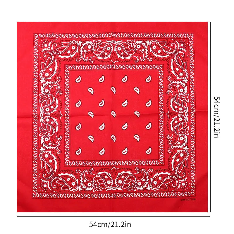 Handkerchief Fashion Print Bandana Party Scarf Headband Handkerchiefs Multi-Purpose Square Bandana