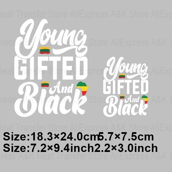 Black History Month Clothes Decals Proude Afro Man Heat Transfers Iron Patches Diy Washable Appliques Heat Press Printing