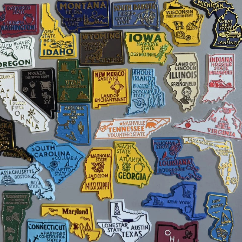 America Puzzle Map Fridge Magnet US State Montana Nevada New Mexico Virginia Wyoming IOWA Georgia New Jersey ARIZONA
