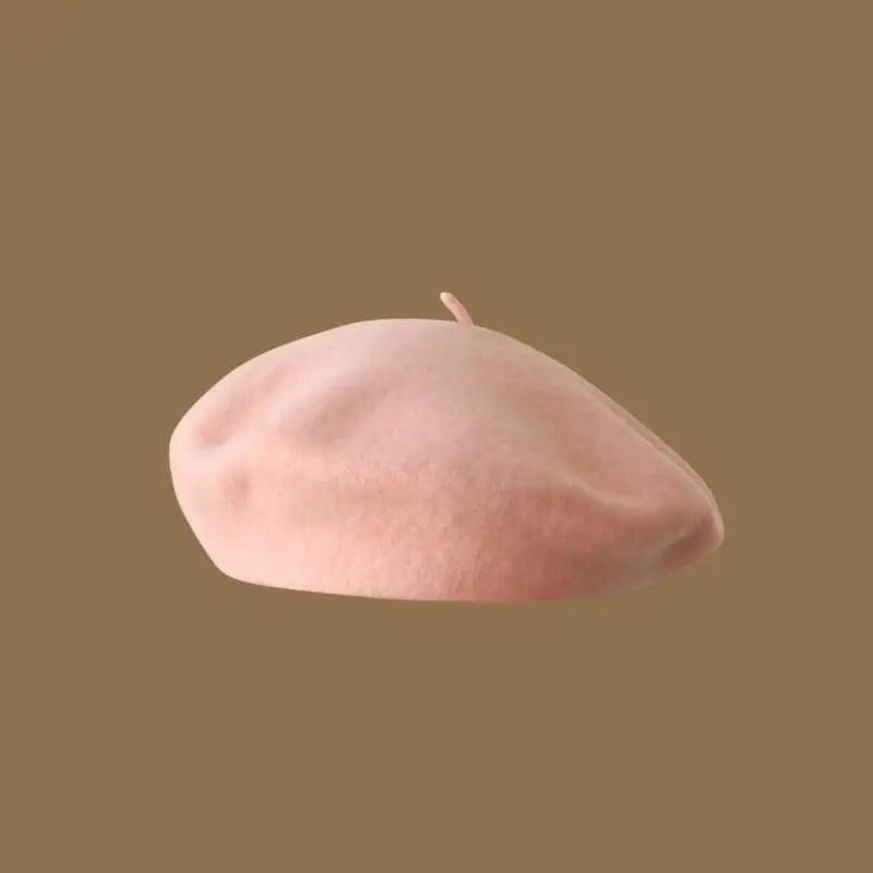 Wool Beret Hat Women French Beret Vintage Painter Cap Girl Solid Female Beret Femme Retro Casual Beanie Mushroom Hat Bonnet