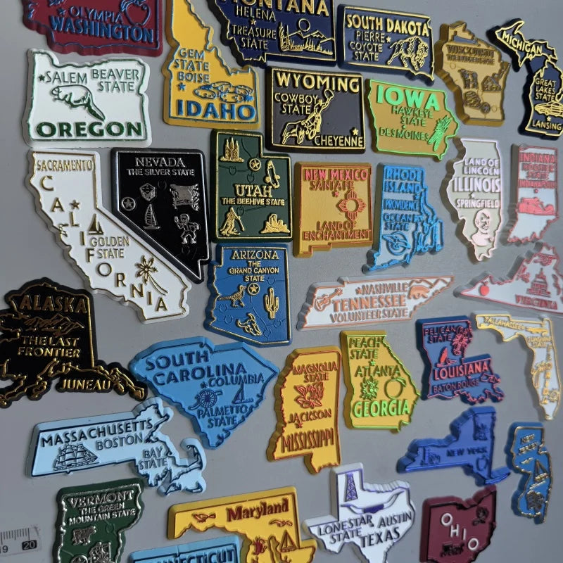 America Puzzle Map Fridge Magnet US State Montana Nevada New Mexico Virginia Wyoming IOWA Georgia New Jersey ARIZONA