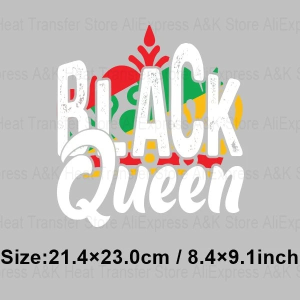 Black History Month Clothes Decals Proude Afro Man Heat Transfers Iron Patches Diy Washable Appliques Heat Press Printing