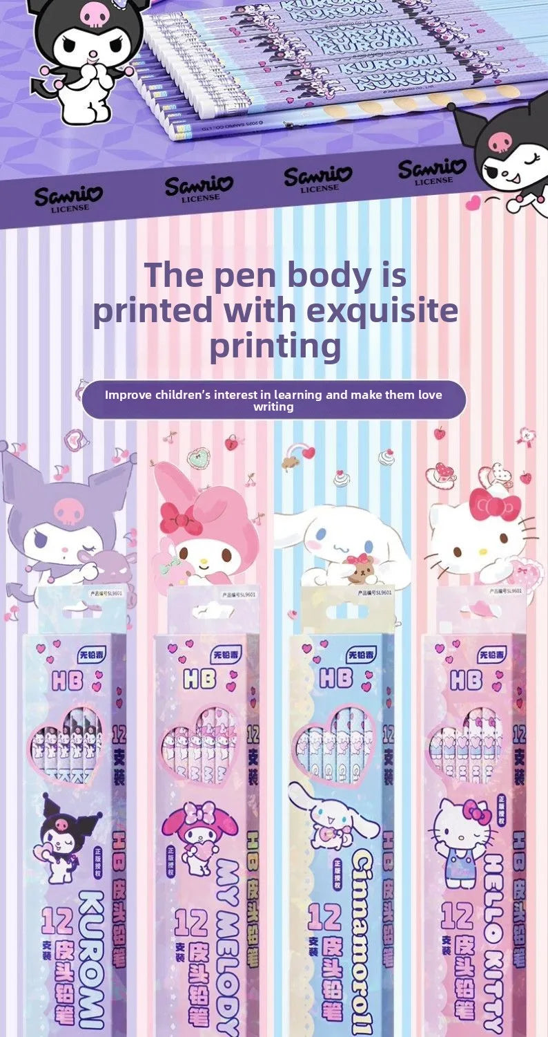 Cinnamoroll Pencil Triangular  Comfort Grip Stationery cute Cartoon Character Smooth Writing Durable Sketching Gift for Students