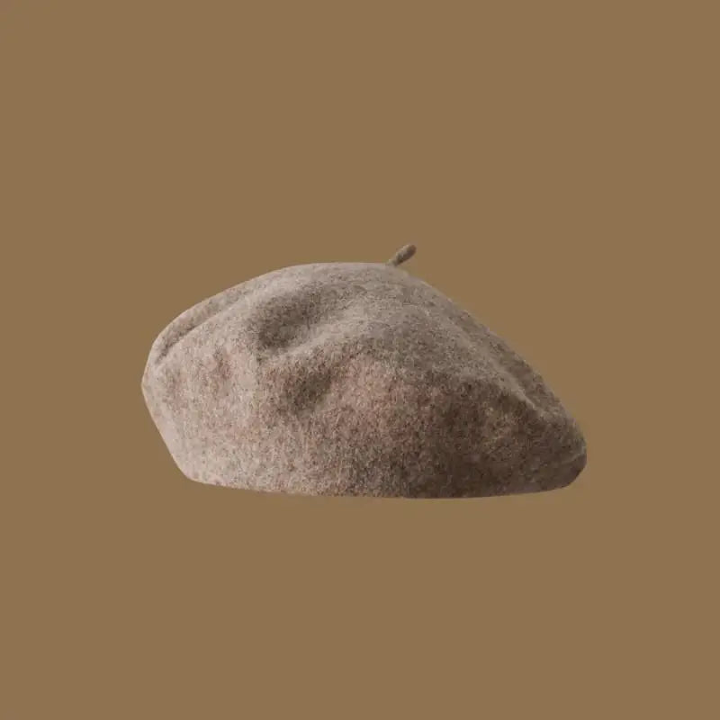 Wool Beret Hat Women French Beret Vintage Painter Cap Girl Solid Female Beret Femme Retro Casual Beanie Mushroom Hat Bonnet