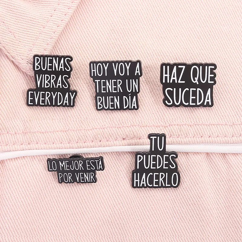 Spanish Latina Quote Enamel Pins Antes Muerta Que Sencilla Ojo de Loca No Se Equivoca Metal Brooches Lapel Badge Jewelry Gifts