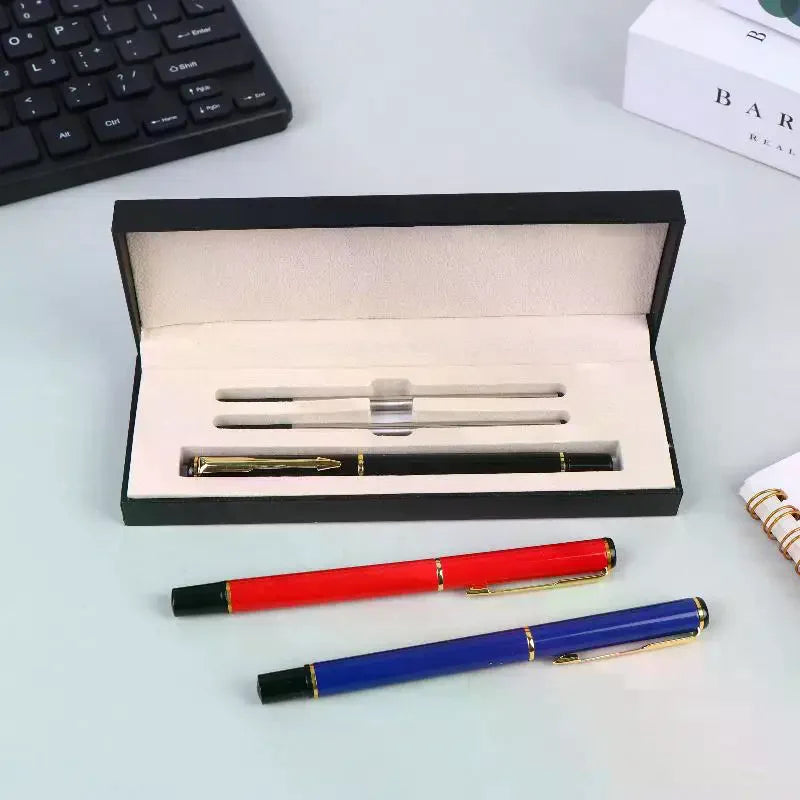 Metal Ballpoint Pens Kit School Business Office Signature Roller Pen Student Stationery Supplies Gift Box Packaging