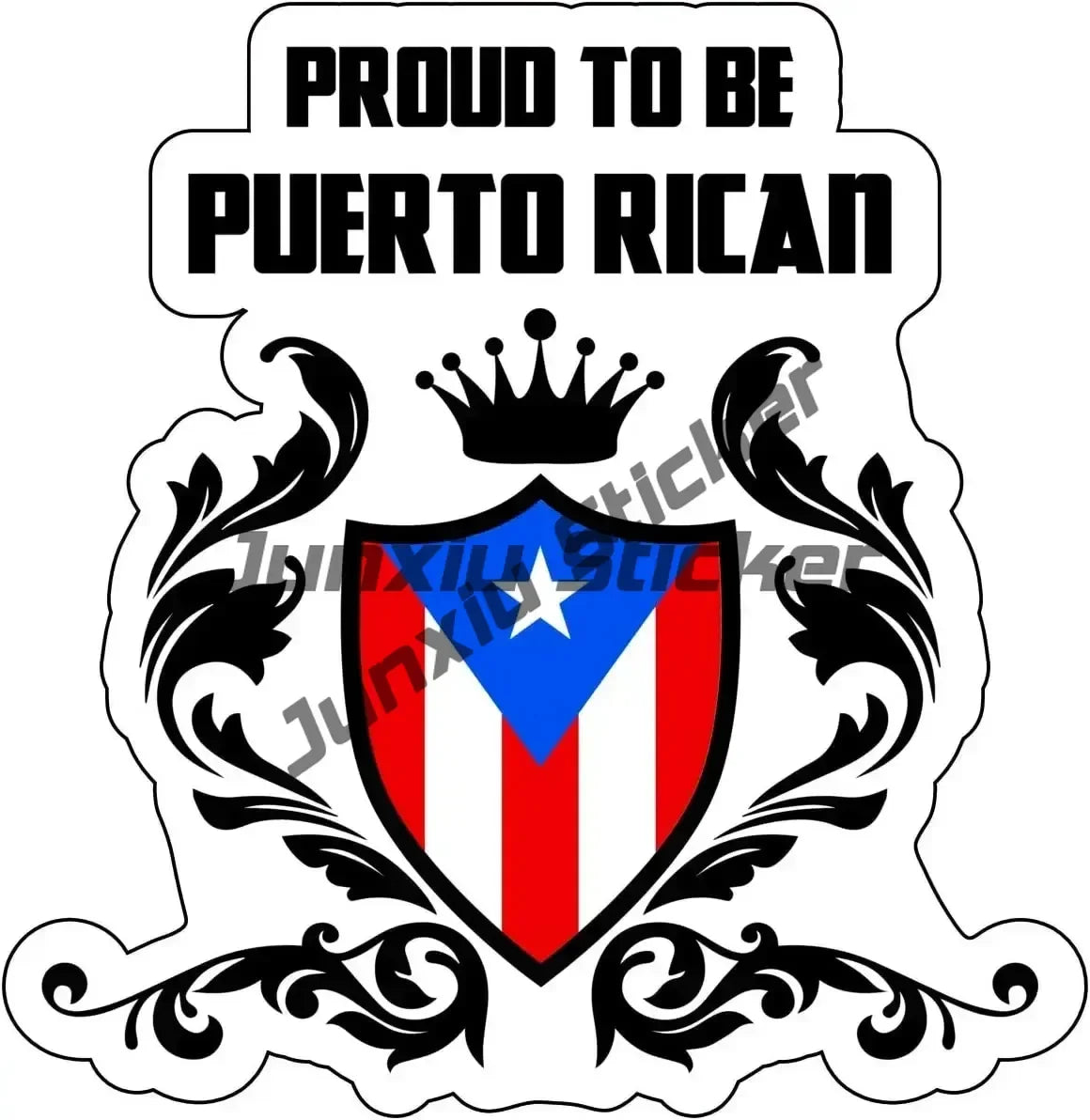 Puerto Rico Flag Frog Bumper Sticker Country Code PR UV Protected Vinyl Waterproof Decal Automotive Accessories Decoration