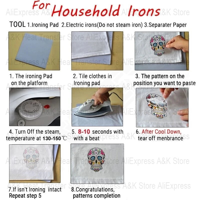 Black History Month Clothes Decals Proude Afro Man Heat Transfers Iron Patches Diy Washable Appliques Heat Press Printing