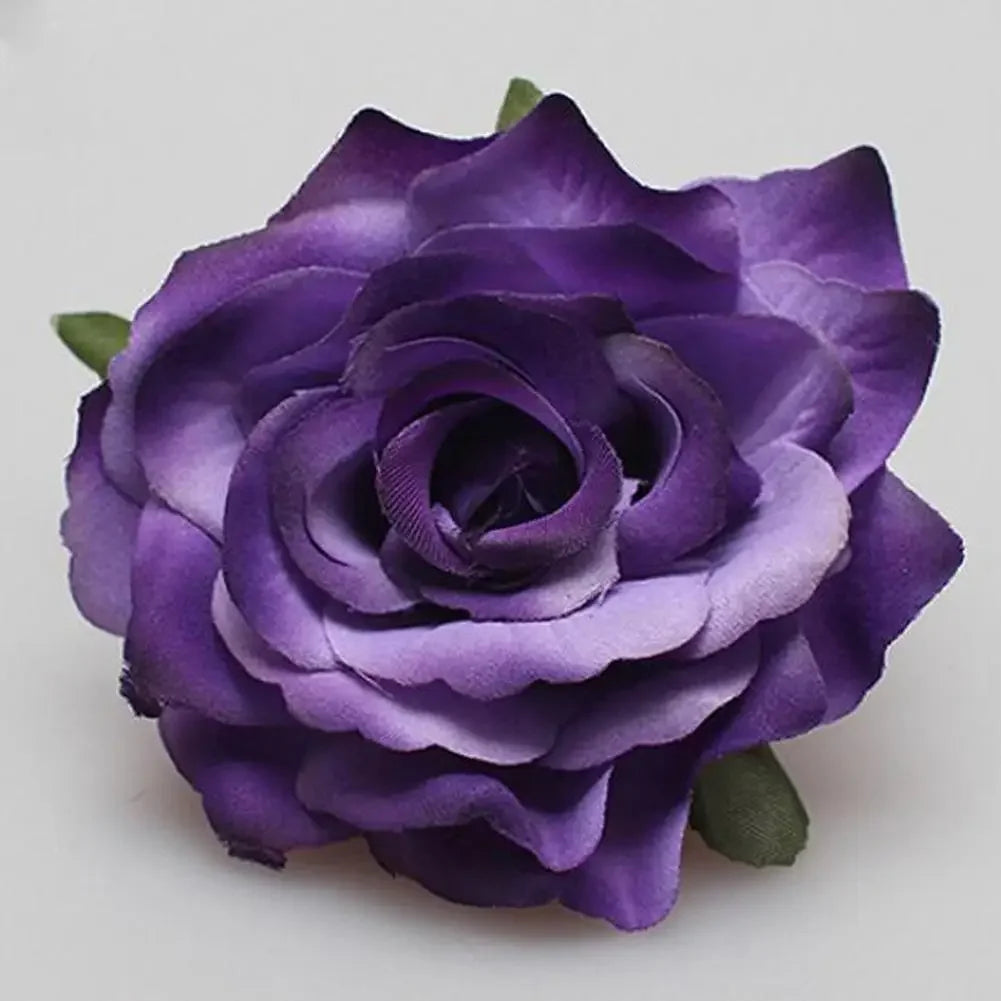 Flamenco Flowers For Hair DIY Headdress For Bridal Flocking Cloth Red Rose Flower Hairpin Hair Clip Party Hair Accessories