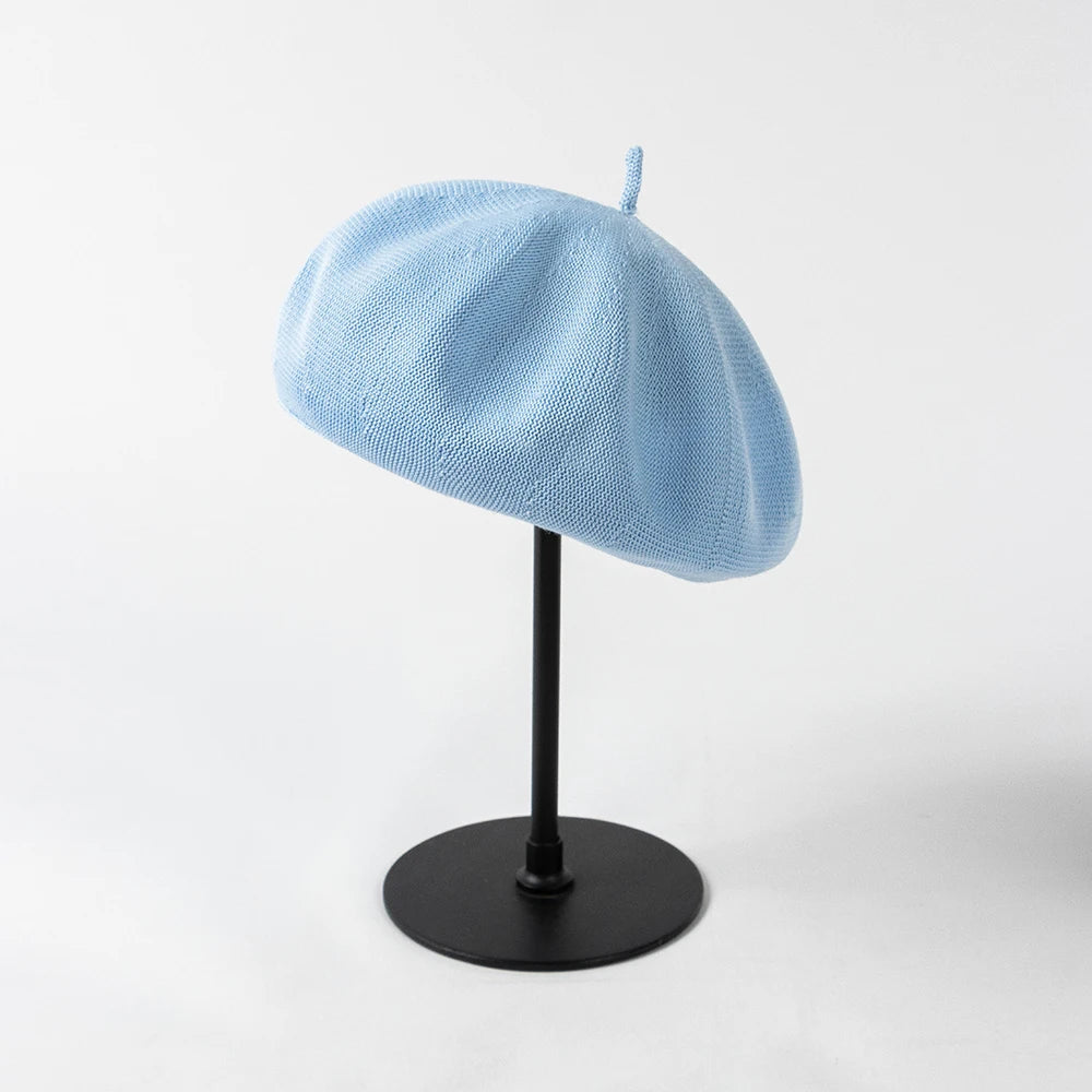 Spring And Summer Fashion Knitted Beret breathable Girls Beret