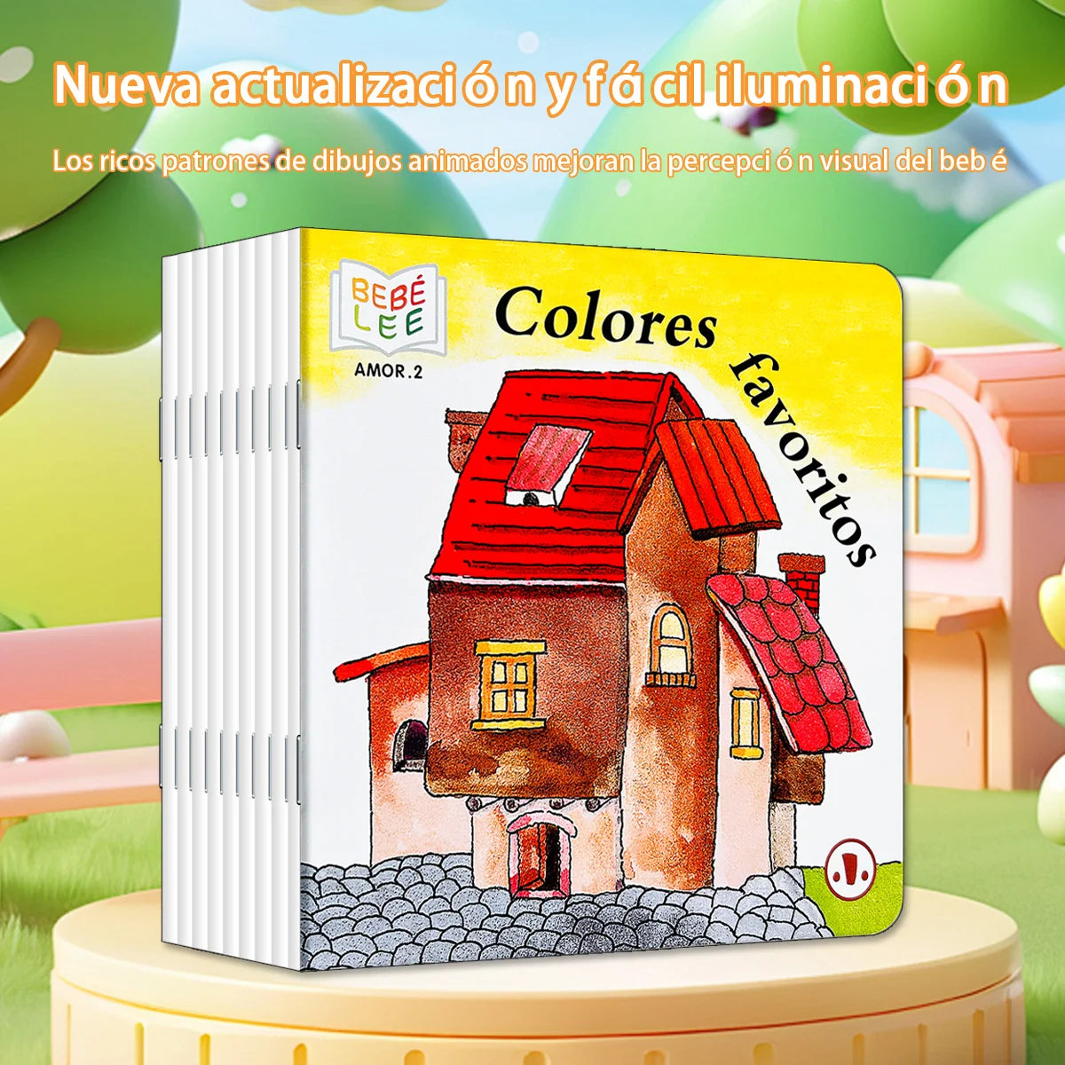 Ten Spanish storybooks: Mini storybooks to expand vocabulary and imagination. School supplies. birthday gift