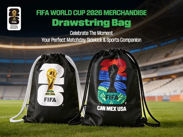 FIFA 2026 Official Licensed Waterproof Drawstring Bag,Lightweight Durable Gym Backpack for Sports Training Gym Sack Football Fan