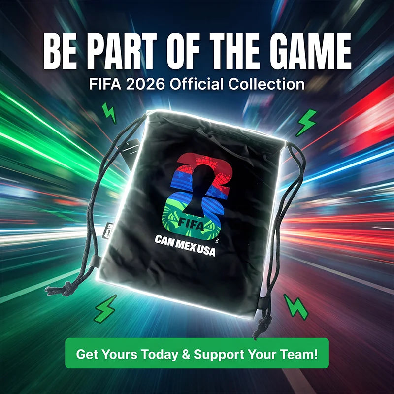 FIFA 2026 Official Licensed Waterproof Drawstring Bag,Lightweight Durable Gym Backpack for Sports Training Gym Sack Football Fan