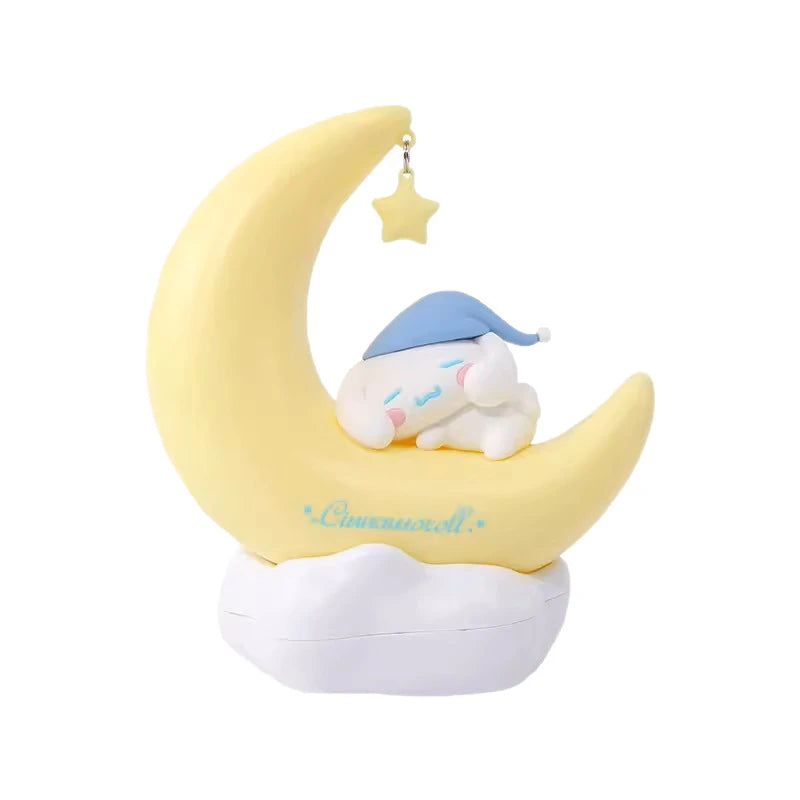 Cinnamoroll Moon Dream LED Night Light 3D Kawaii My Melody Desktop Lamp Glowing Ornament Bedroom Shelf Display Decor