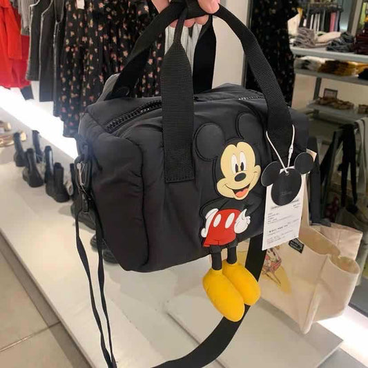 Disney new Mickey Mouse girl children small square shoulder messenger mini bag handbag kids cartoon mickey handbag black