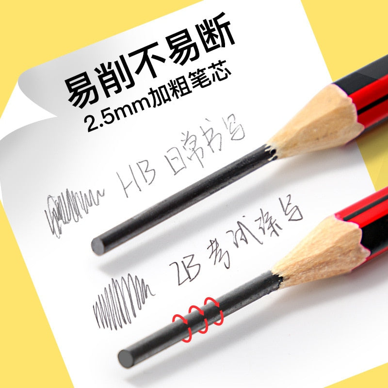 20 / 10pcs / lot wooden pencil HB pencil with eraser children&#39;s drawing pencil school writing stationery