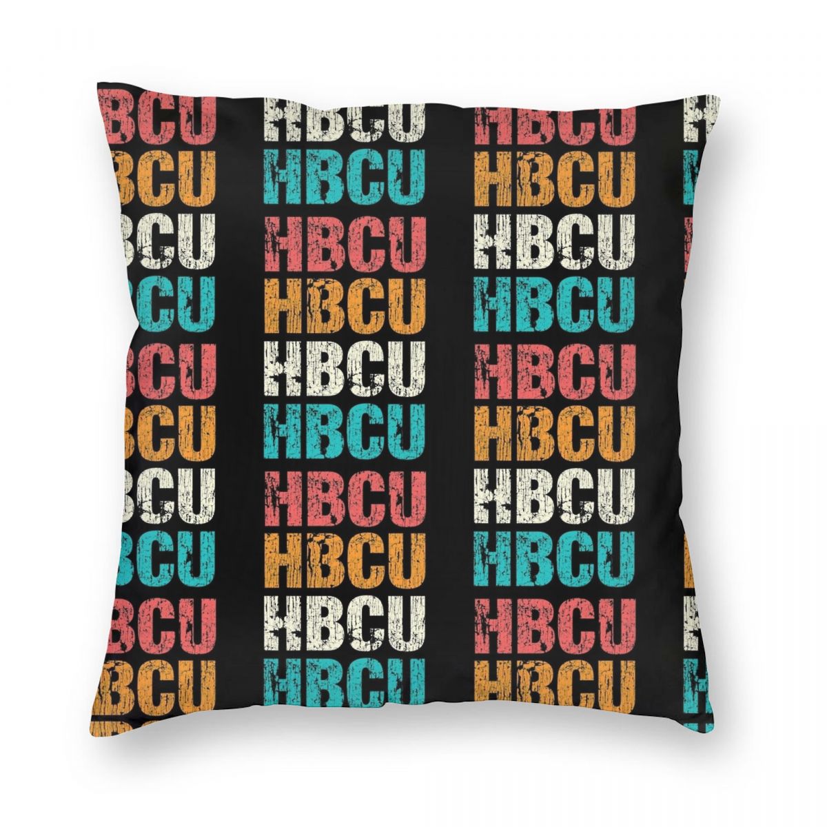 HBCU Vintage Letters Square Pillowcase Polyester Linen Velvet Creative Zip Decor Throw Pillow Case Home Cushion Cover