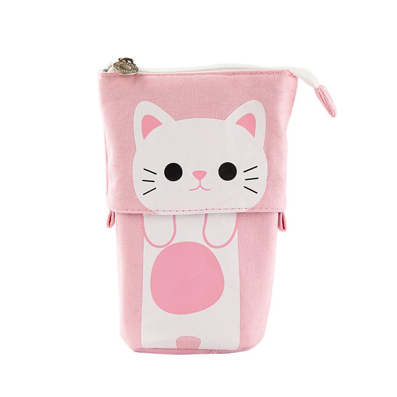 Flexible Big Cat Pencil Case Fabric Quality School Supplies Stationery Gift School Cute Pencil Box Pencilcase Pencil Bag