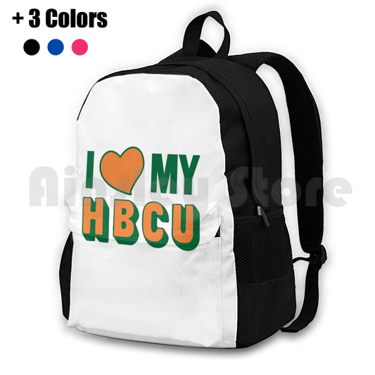 I Love My Hbcu-Rattlers Outdoor Hiking Backpack Waterproof Camping Travel Famu Rattlers Hbcu Marching 100 Black Lives Matter