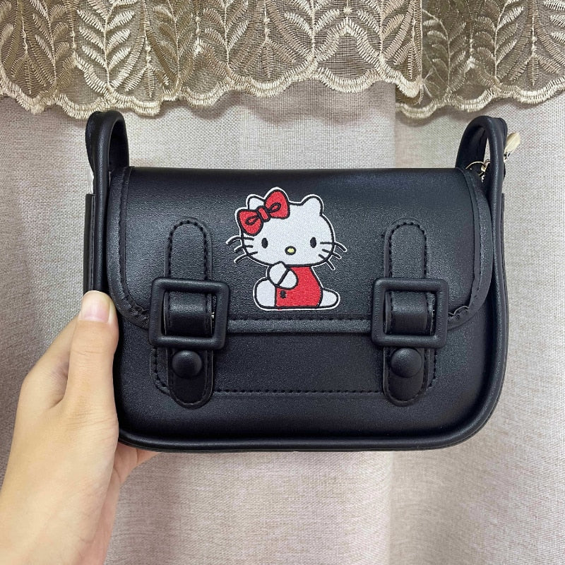 Kawaii Sanrio Kuromi Cambridge Bag Net Red with The Same Bag All-match Underarm Bag Shoulder Bag Japan and South Korea Gift